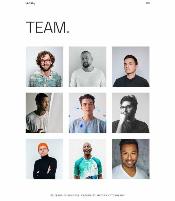 LensLy - Photography Template For Elementor