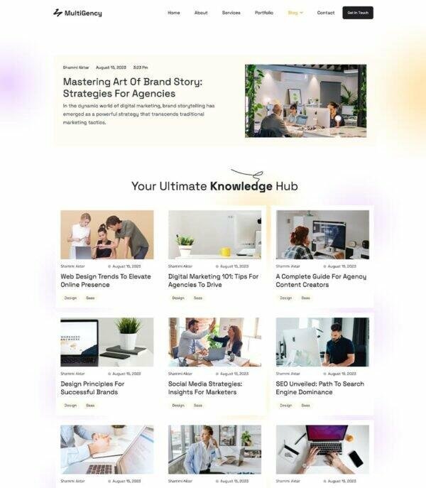 MultiGency - Multipurpose Website Template For Elementor