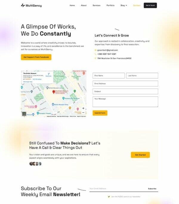 MultiGency - Multipurpose Website Template For Elementor