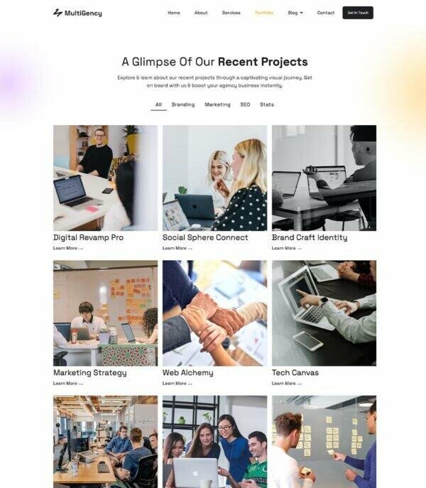 MultiGency - Multipurpose Website Template For Elementor